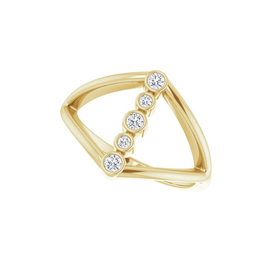 Natural Diamond Geometric Ring