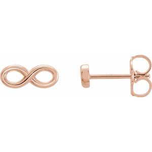 14K Rose Infinity-Inspired Earrings