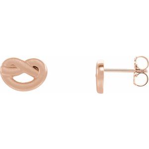 14K Rose Knot Earrings