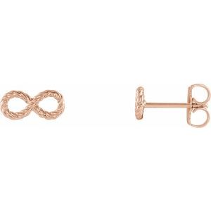 14K Rose Infinity-Inspired Rope Earrings