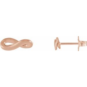 14K Rose Infinity-Inspired Earrings