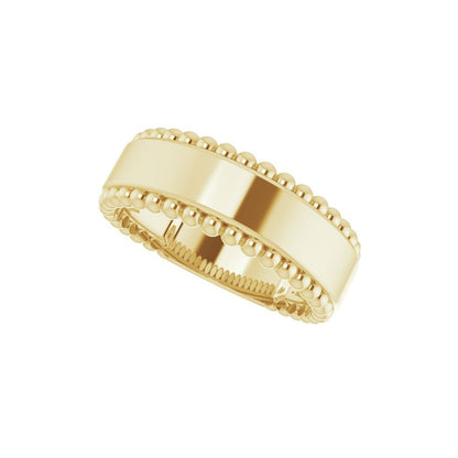 Engravable Beaded Ring