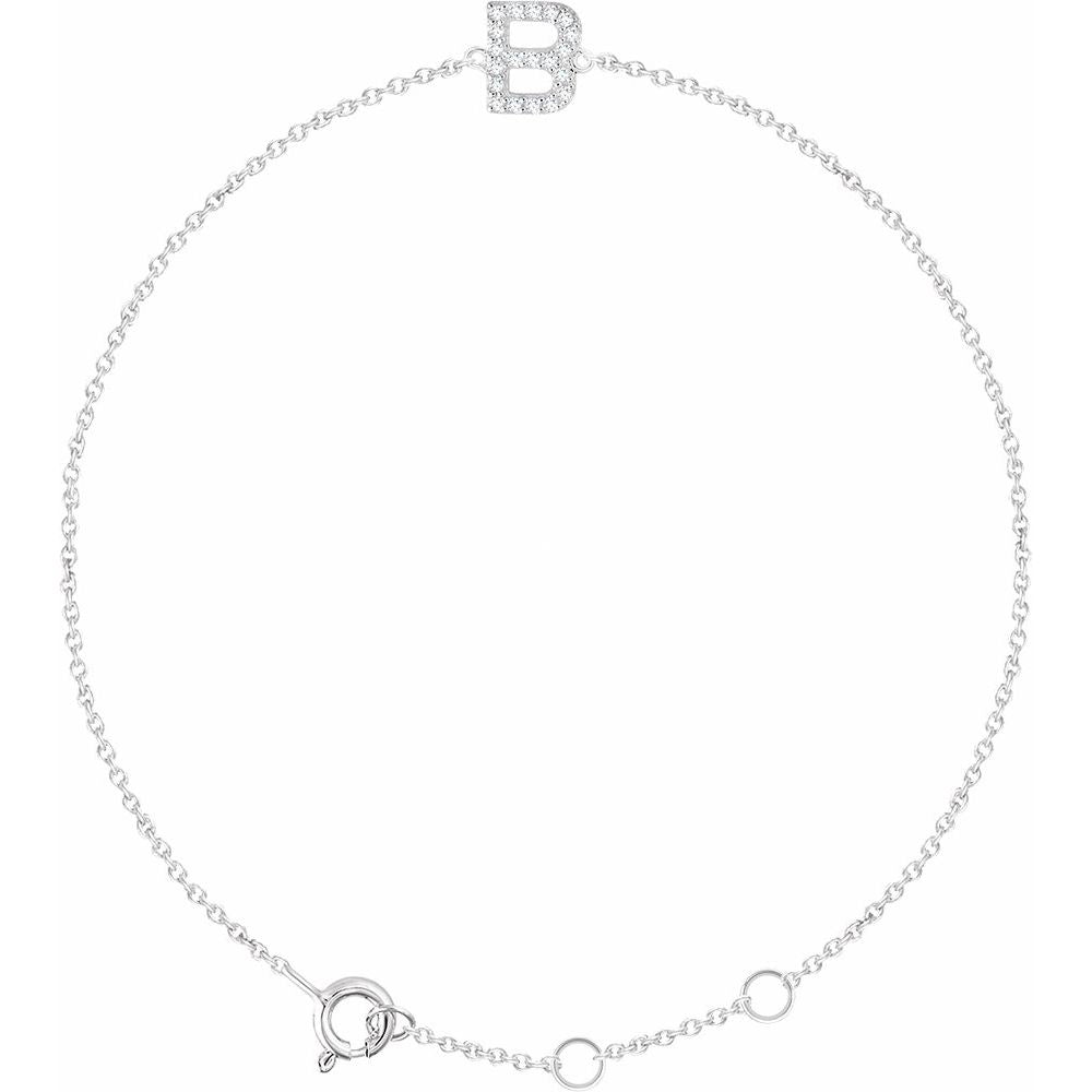 Diamond Initial Bracelet