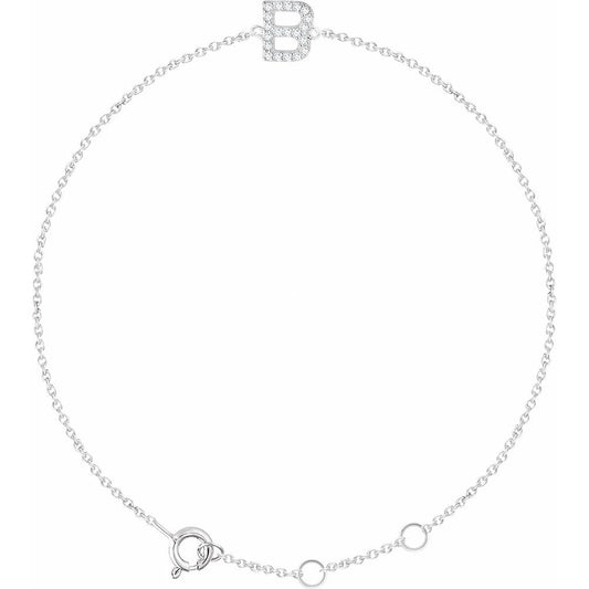 Diamond Initial Bracelet