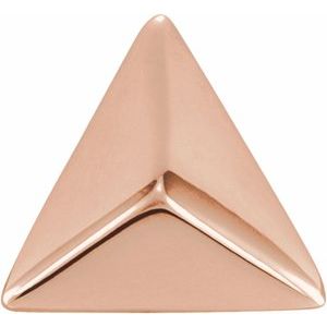 14K Rose Pyramid Single Earring