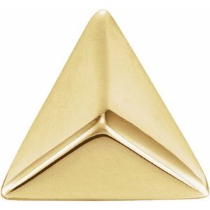 14K Yellow Pyramid Single Earring