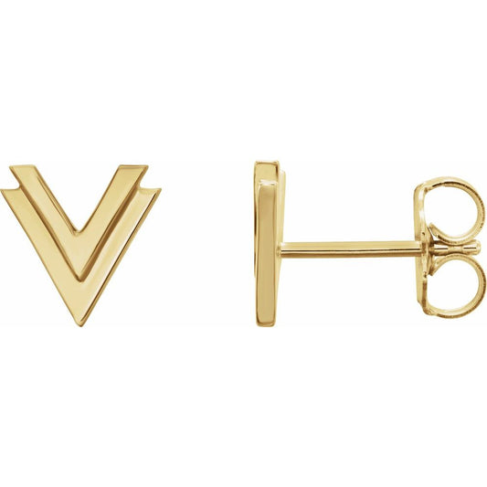 Double V Earrings