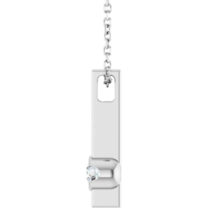 SOLITAIRE BAR NECKLACE