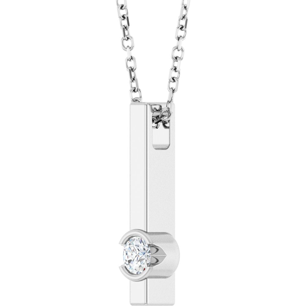 SOLITAIRE BAR NECKLACE