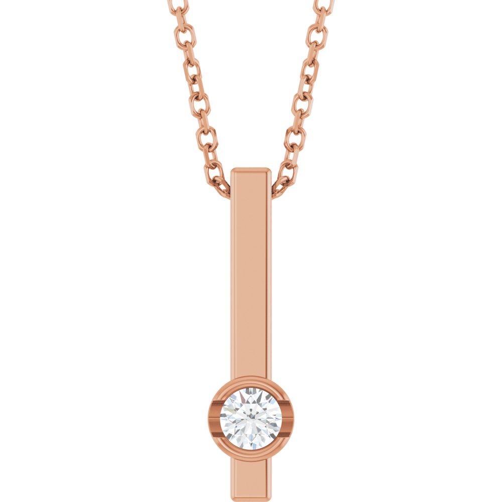 SOLITAIRE BAR NECKLACE