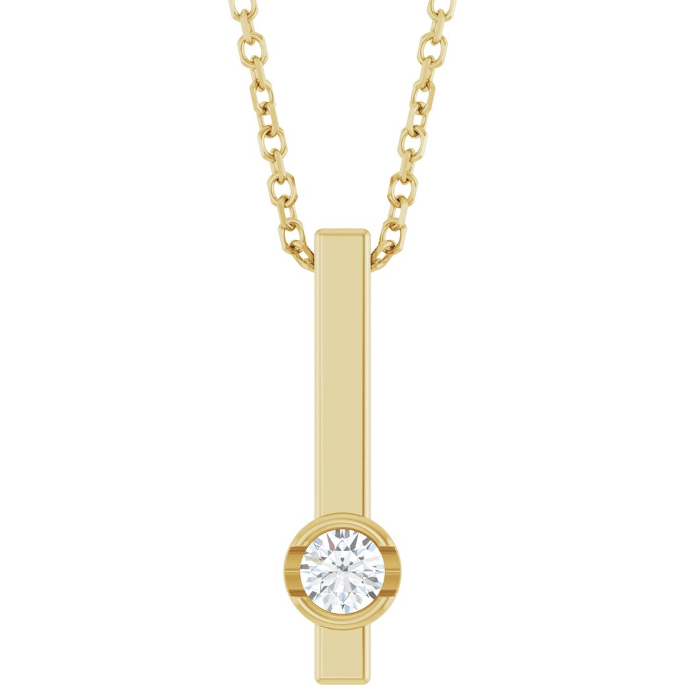 SOLITAIRE BAR NECKLACE