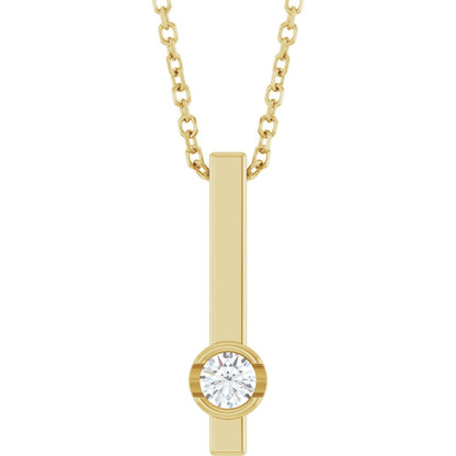 SOLITAIRE BAR NECKLACE