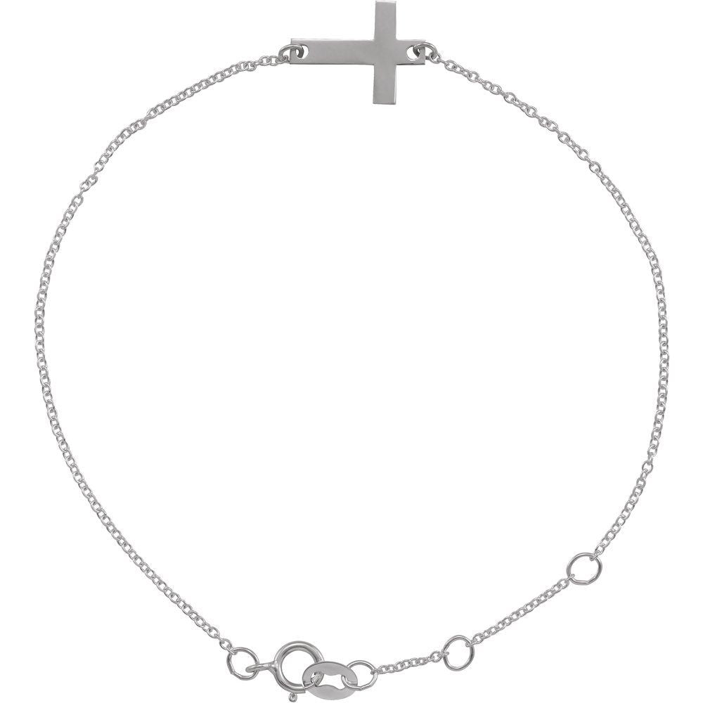 Engravable Cross Bracelet